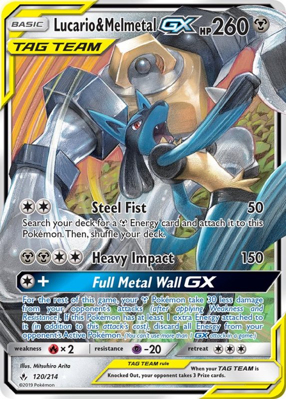 Check De Actuele Waarde Van Je Lucario Melmetal GX 120 214 Kaart Uit