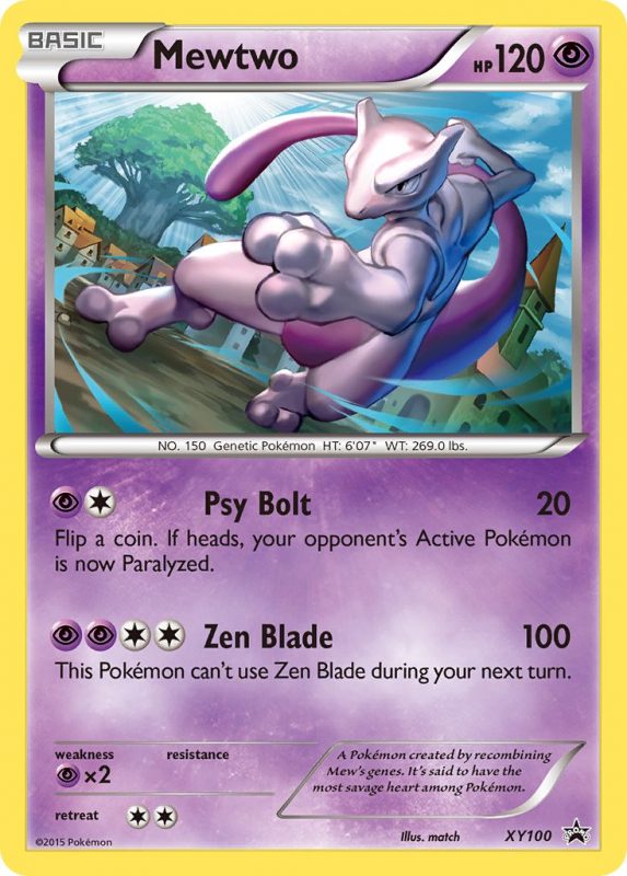 Check De Actuele Waarde Van Je Mewtwo XY100 Kaart Uit De XY Promos Set