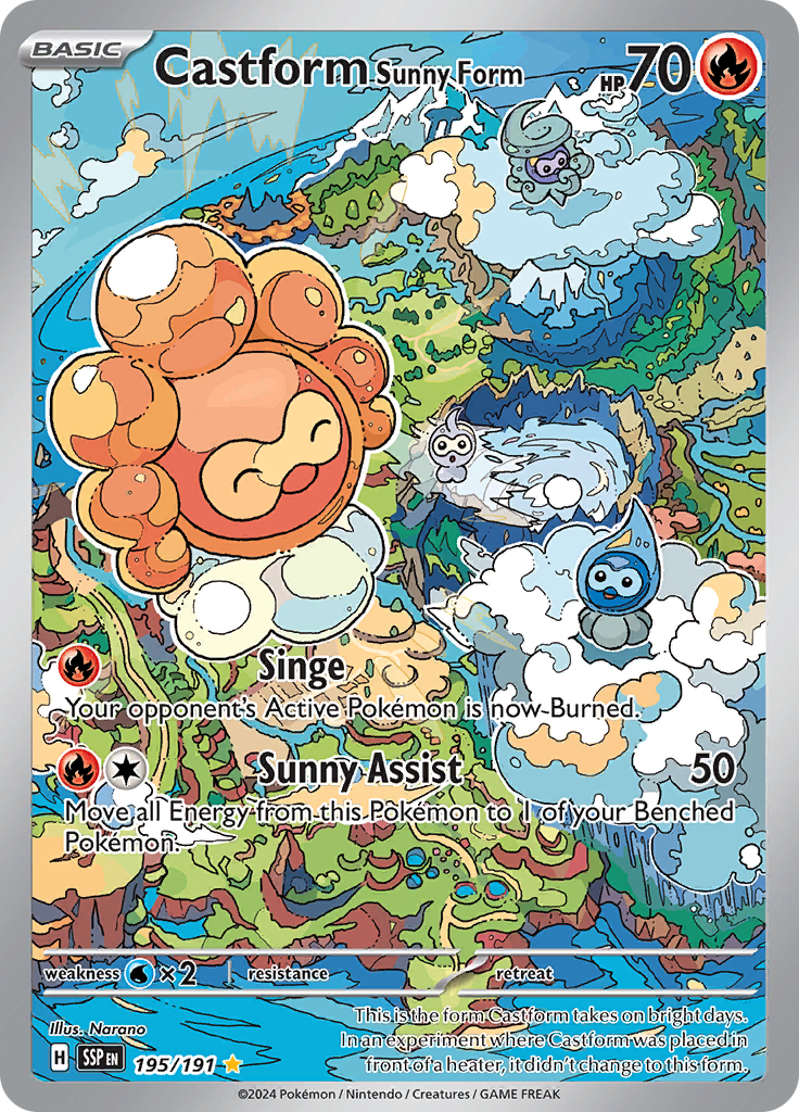 Castform Sunny Form-195-Surging Sparks