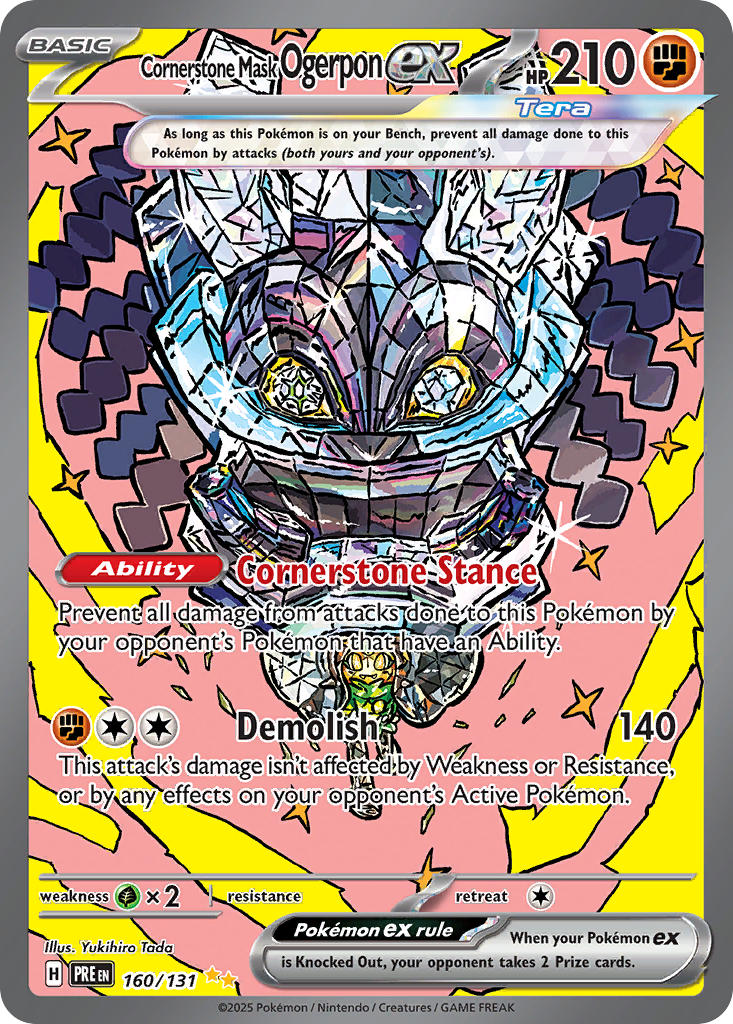 Cornerstone Mask Ogerpon ex-160-Prismatic Evolutions