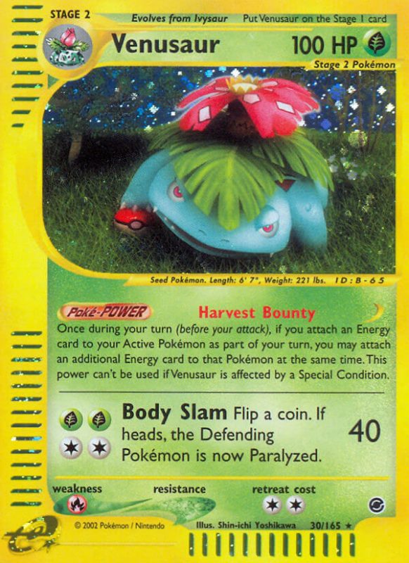 Check de actuele waarde van je Venusaur 30/165 kaart uit de Expedition set.