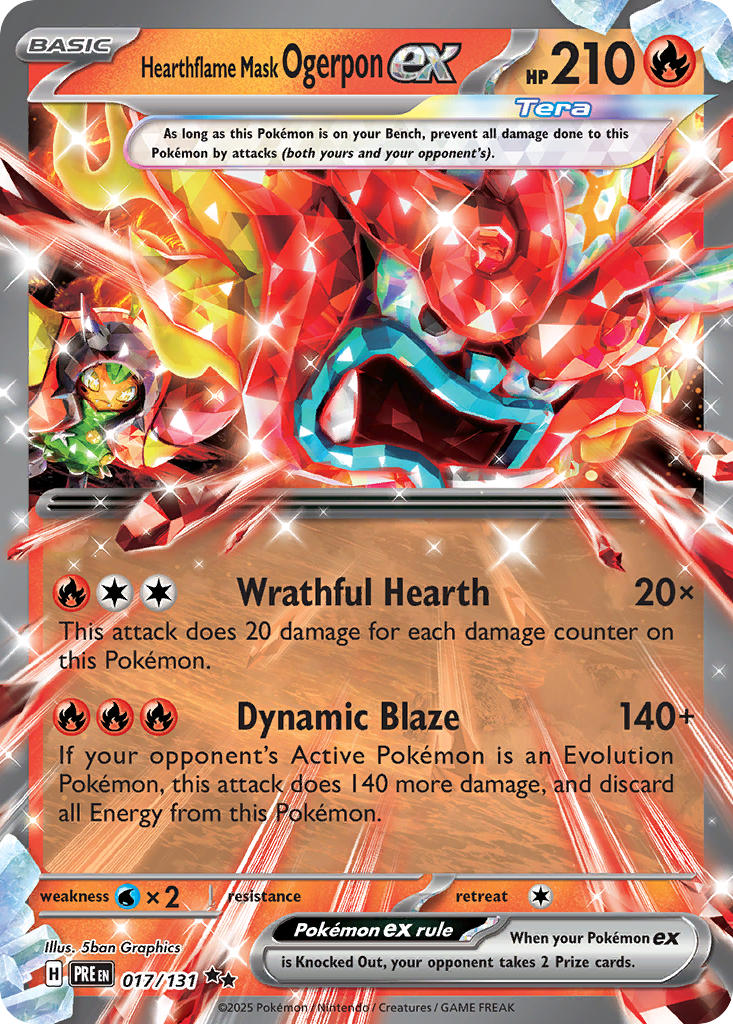 Hearthflame Mask Ogerpon ex-017-Prismatic Evolutions