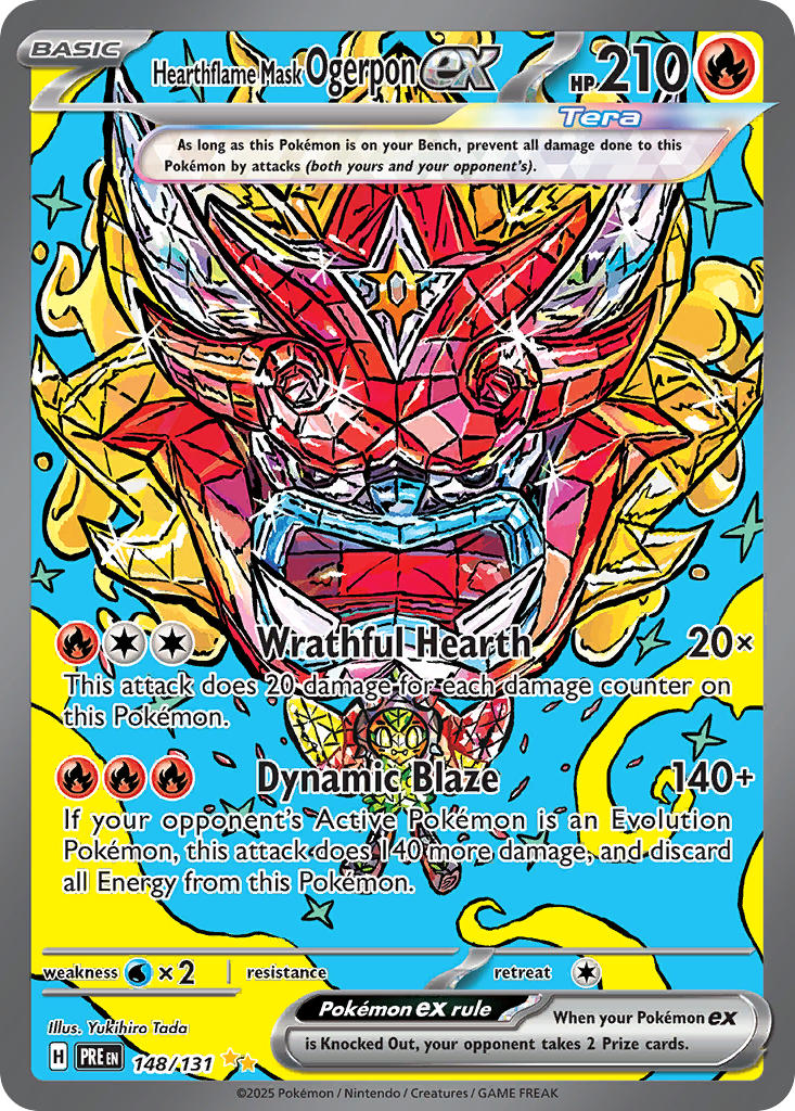 Hearthflame Mask Ogerpon ex-148-Prismatic Evolutions