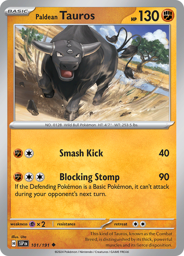 Paldean Tauros-101-Surging Sparks