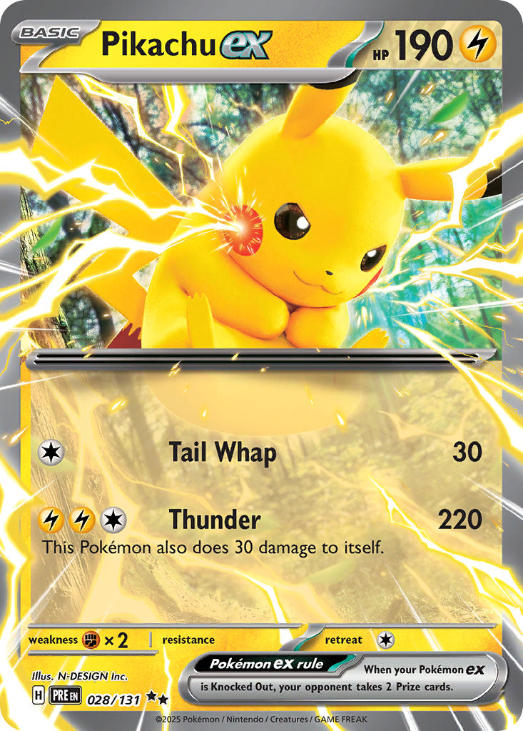 Pikachu ex-028-Prismatic Evolutions