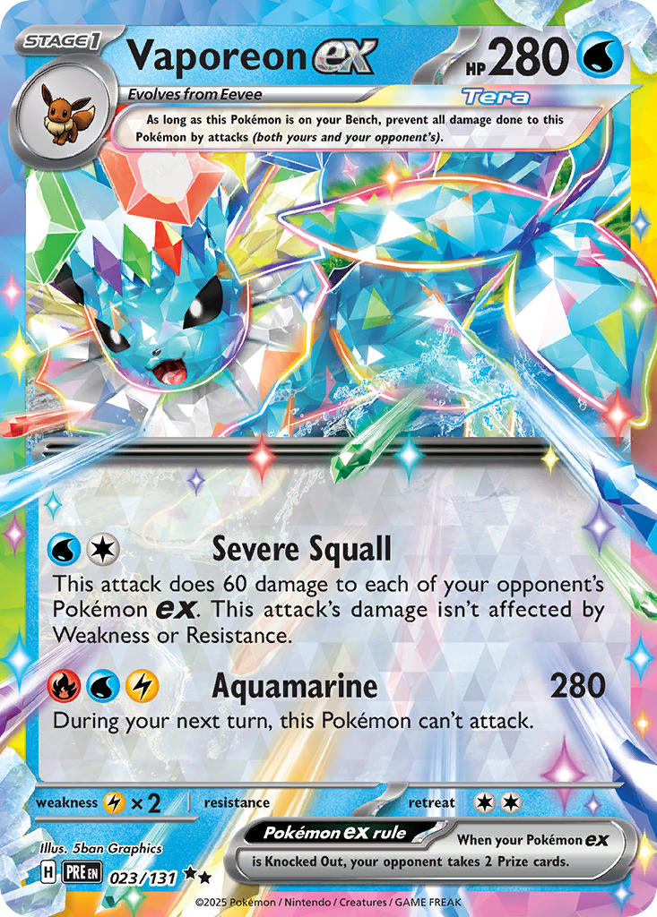 Vaporeon ex-023-Prismatic Evolutions