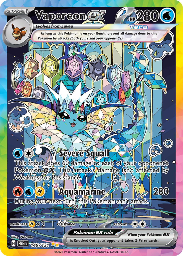 Vaporeon ex-149-Prismatic Evolutions